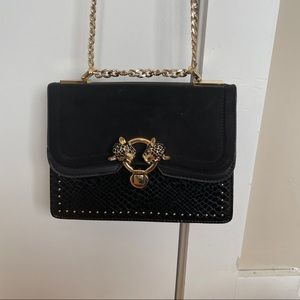 TopShop Crossbody Bag w/ Suede & Leopard Detail